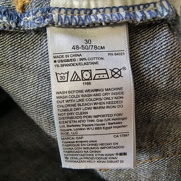 Gap 1969 Best Girlfriend Jeans Women's 30 Blue Stretch Denim 34x26 - Picture 6 of 7
